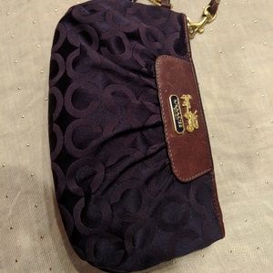 Purple COACH wristlet
